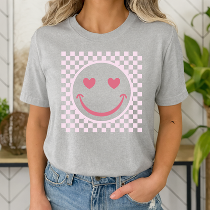 T-shirt – Smiley Check Love