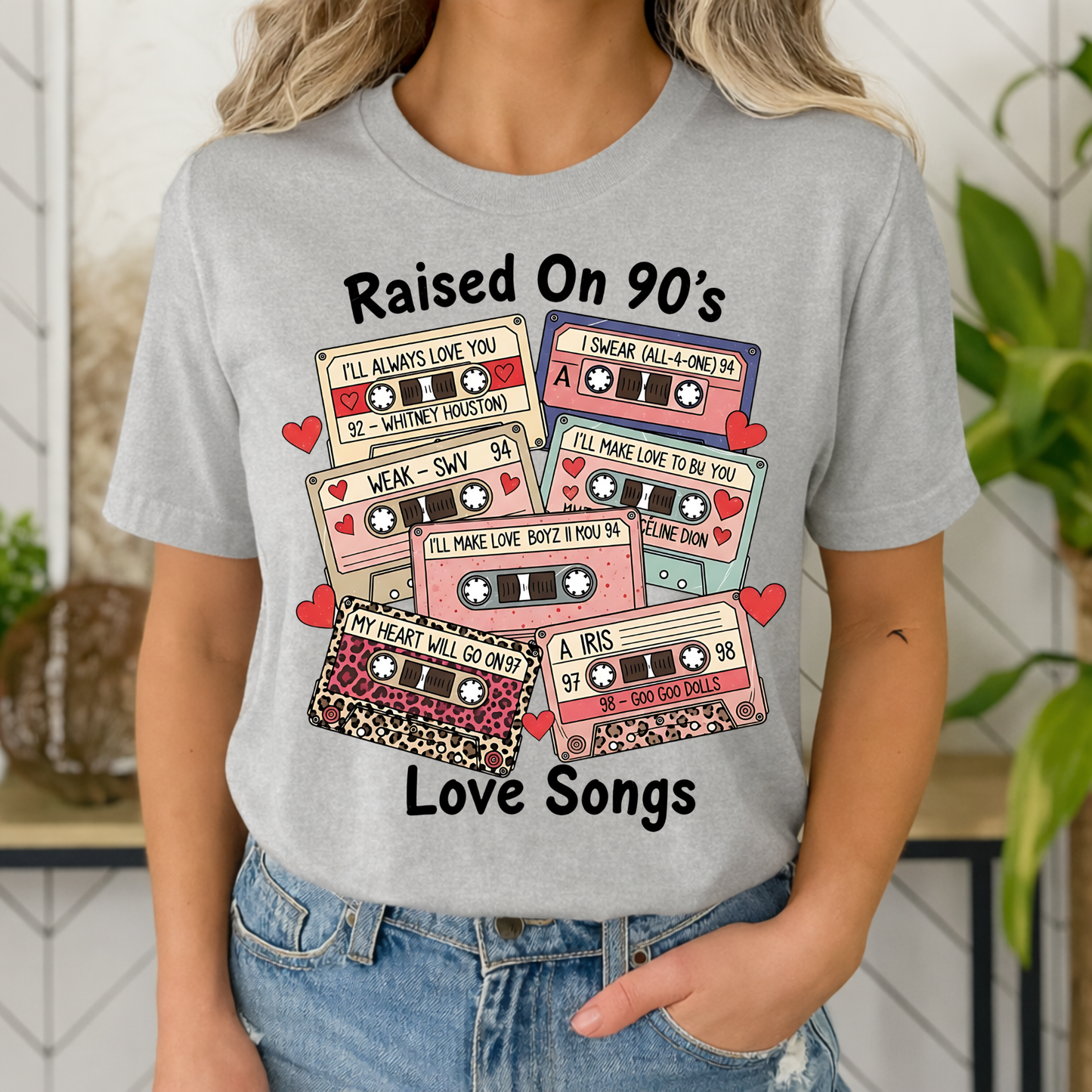 T-shirt – Raised on 90’s Love Songs