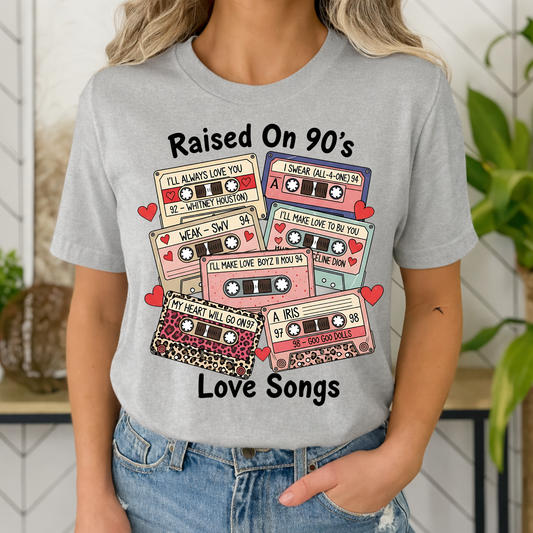 T-shirt – Raised on 90’s Love Songs