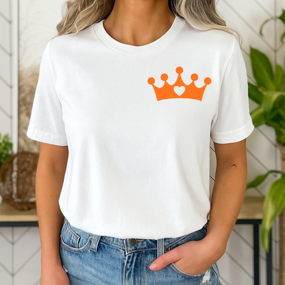 T-shirt - Oranje kroon met hart