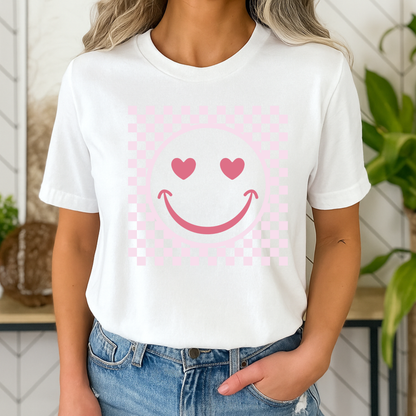 T-shirt – Smiley Check Love