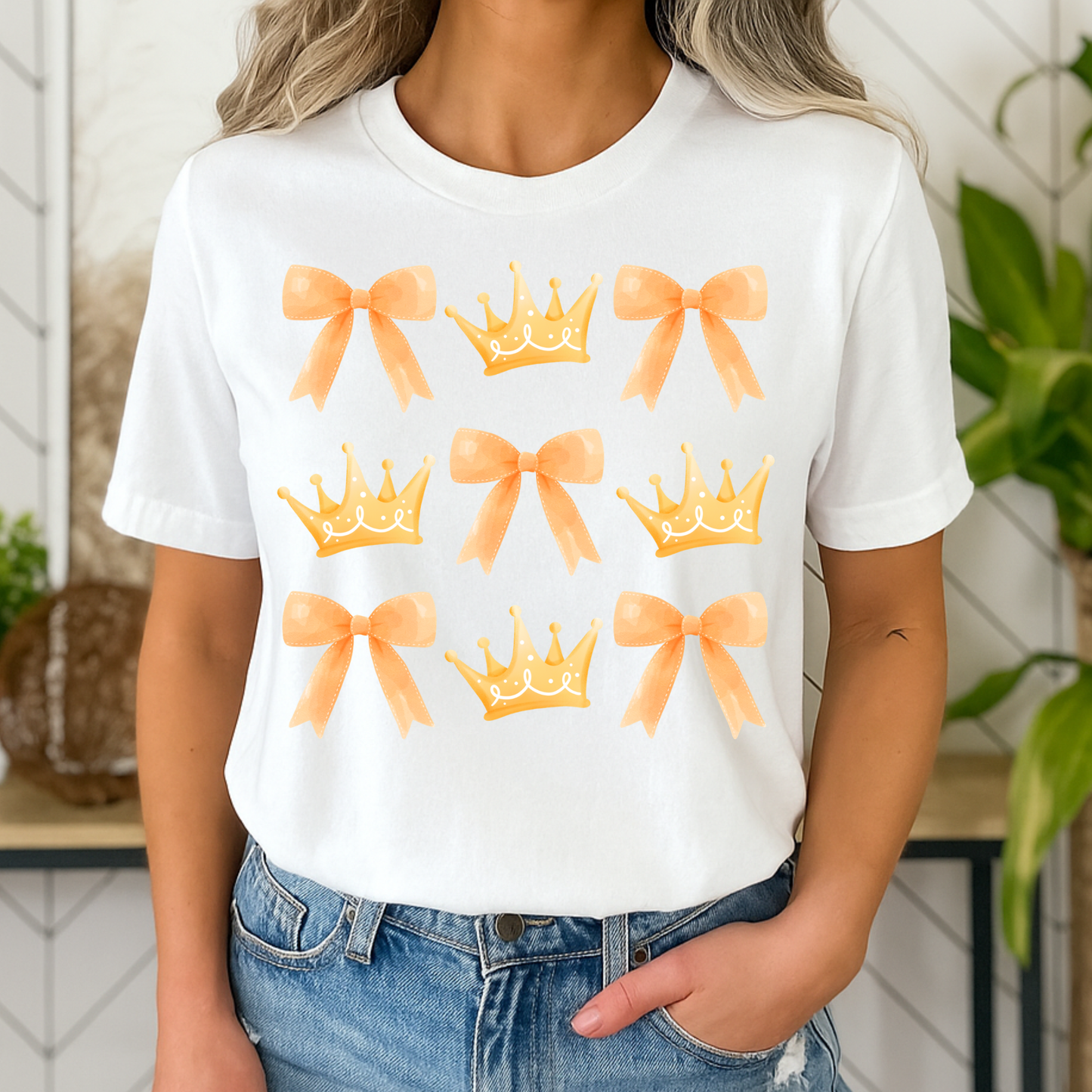 T-shirt  - Koningsdag strikjes en kroontjes