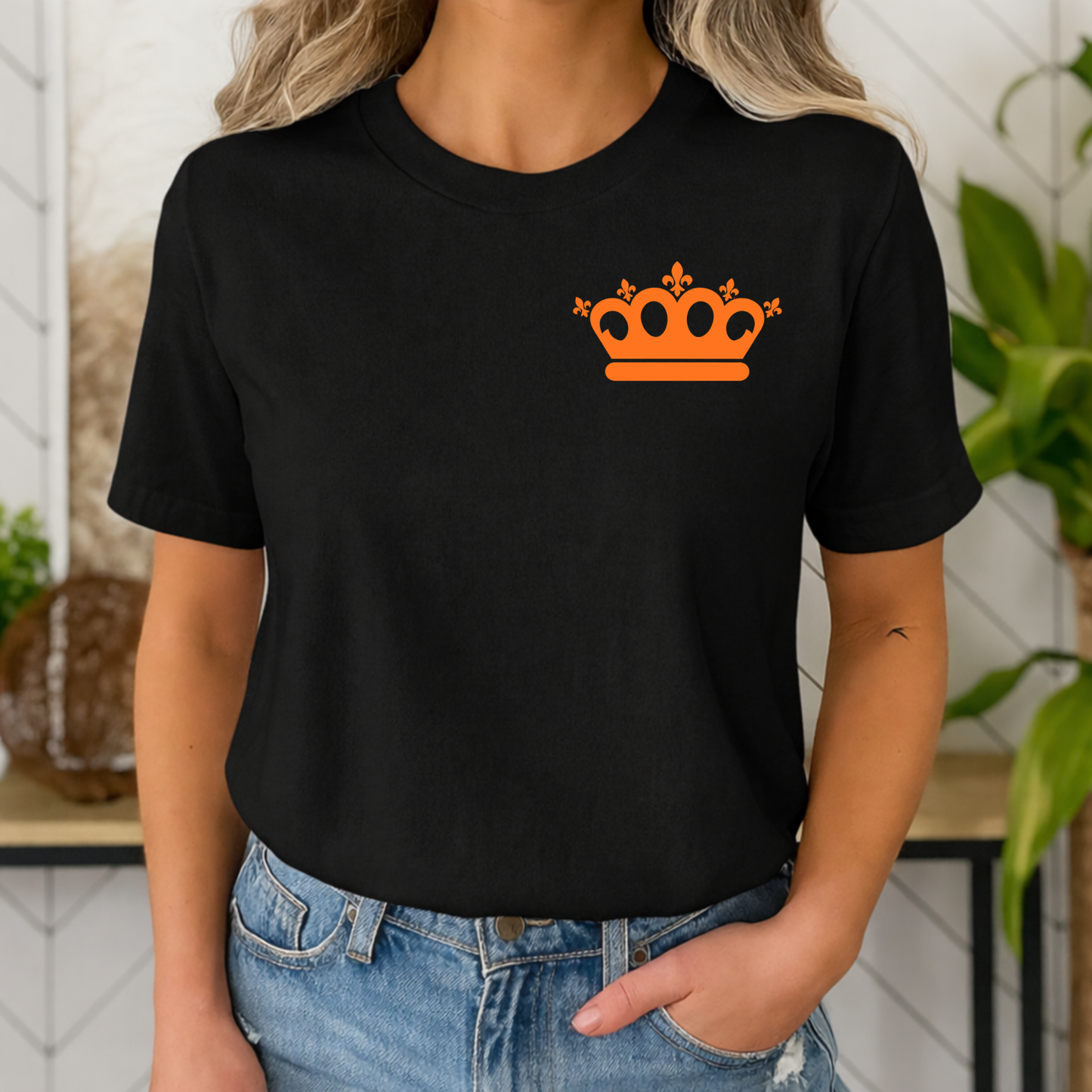 T-shirt - Sierlijke oranje kroon