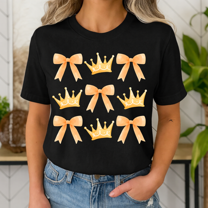 T-shirt  - Koningsdag strikjes en kroontjes