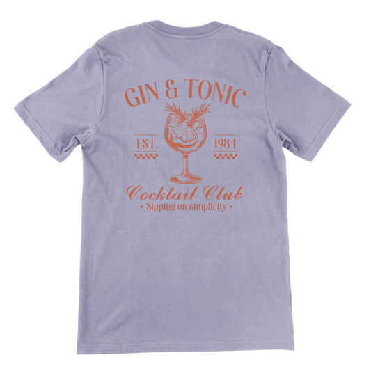 Gin & Tonic Cocktail Club T-shirt – Organic cotton | Bold Clothes Label